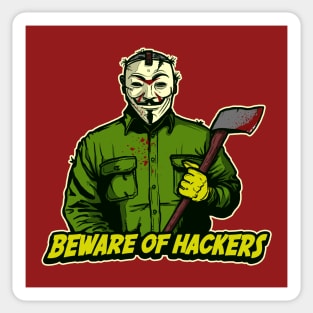 Beware of Hackers Sticker